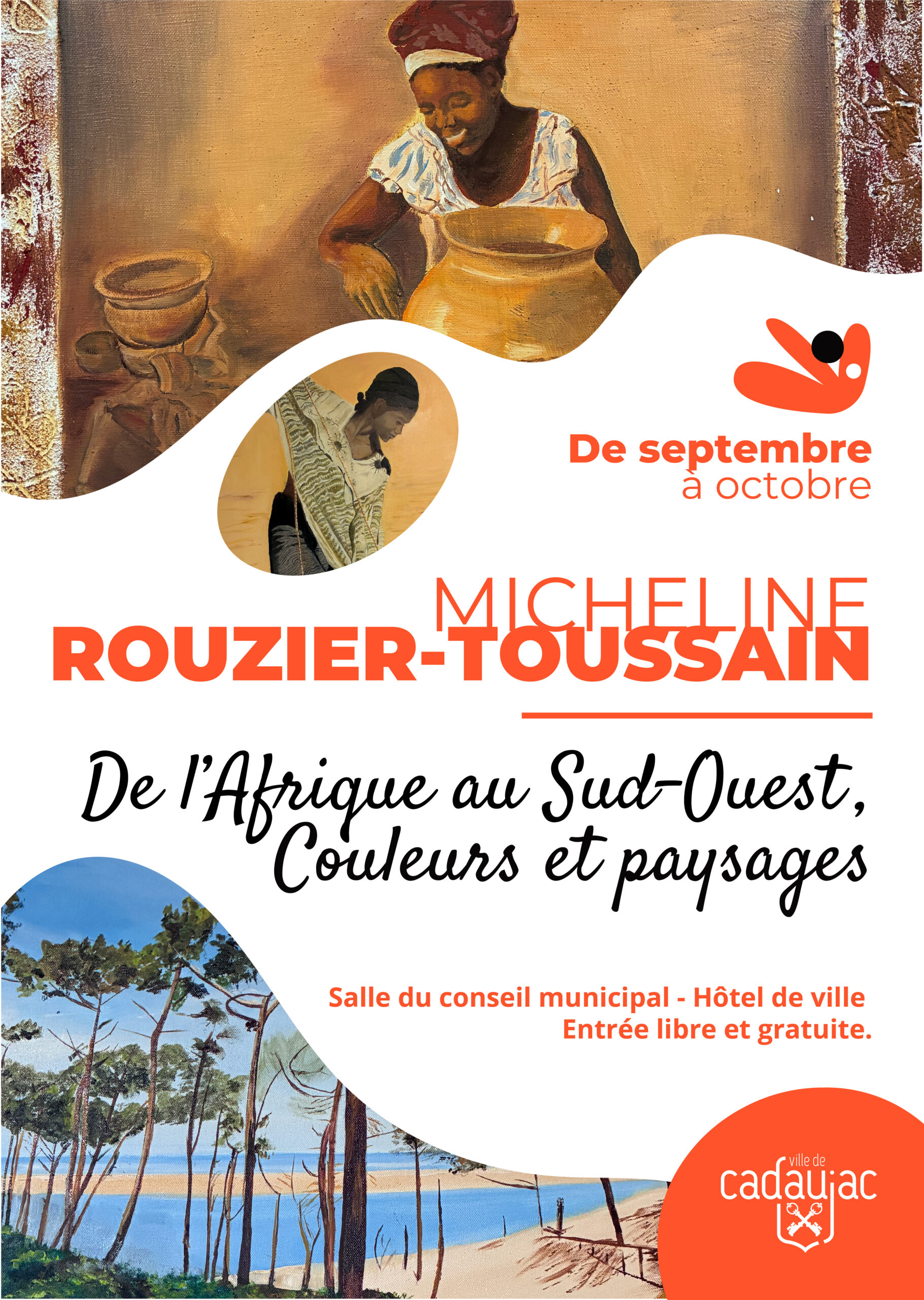 Exposition de peinture de Micheline Rouzier-Toussain “De l’Afrique au Sud-Ouest, Couleurs et paysages”